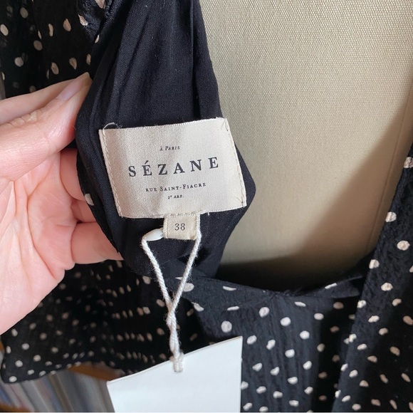 NWT SEZANE Ruffle Polka Dot Dress - size 6US/10EU - Picture 3 of 7